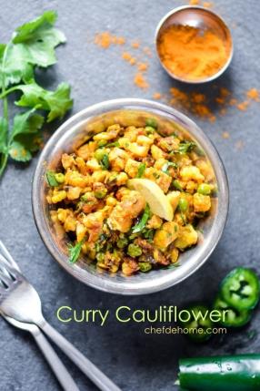 Curried Cauliflower Recipe -ChefDeHome.com