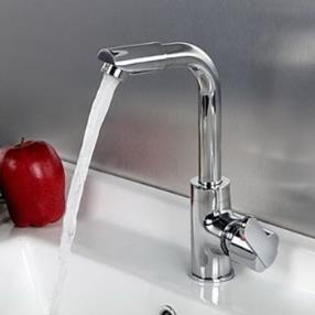 Contemporary One Hole Single Handle Centerset Rotatable Bathroom Sink Faucet--Faucetsmall.com