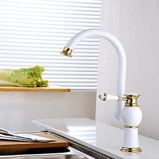 Contemporary Color painting Brass Hot and Cold Single Handle Kitchen Faucet At FaucetsDeal.com