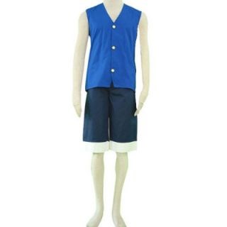 One Piece Luffy Blue Cosplay Costume