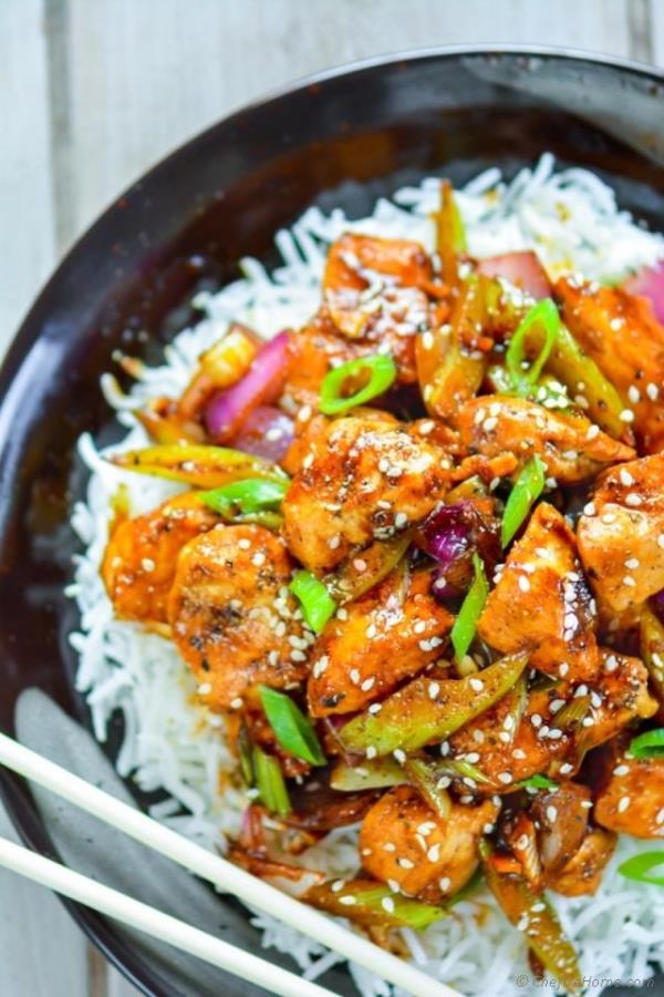 Chinese Black Pepper Chicken Recipe -ChefDeHome.com