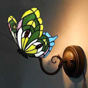 European Mediterranean Contracted Rural Creative Wrought Iron Wall Lamp Glass Led Wall Lights