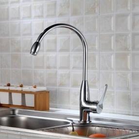 Contemporary Stainless Steel Brushed Delta Kitchen Faucet at faucetsdeal.com