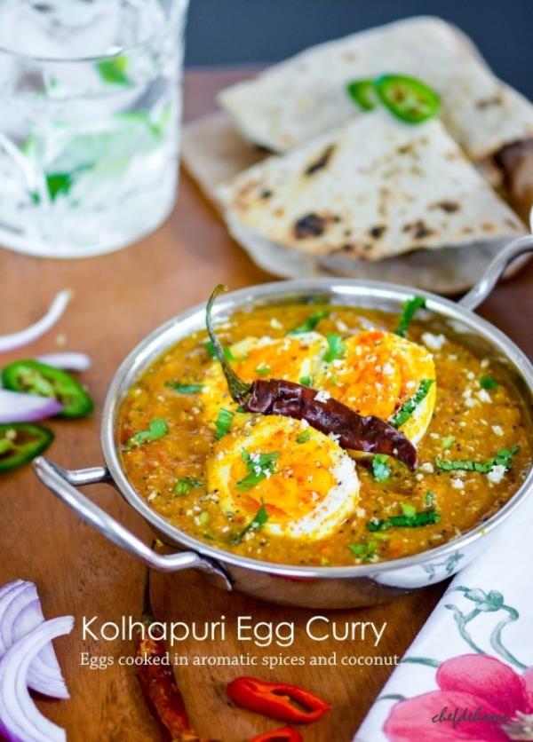 Easy Indian Kolhapuri Egg Curry Recipe -ChefDeHome.com