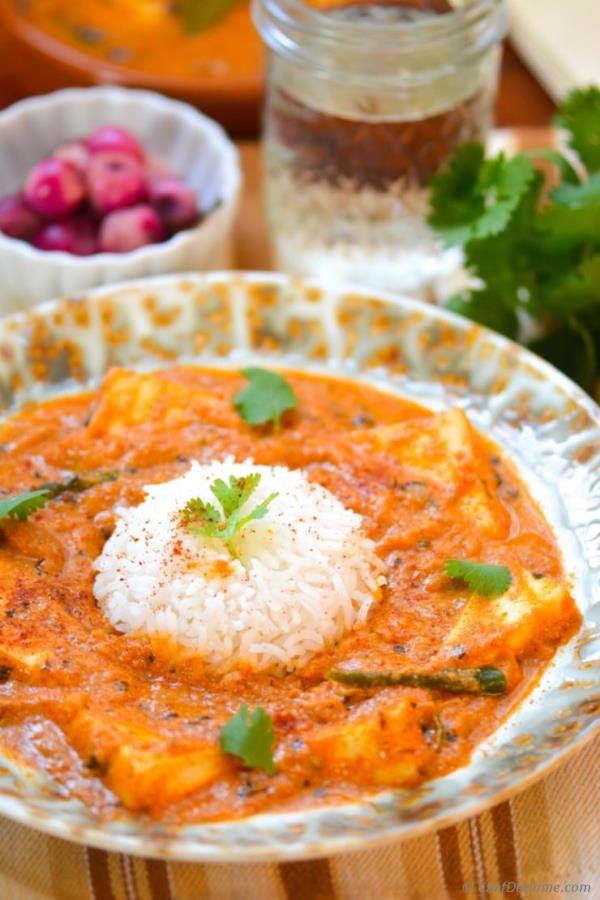 Indian Paneer Butter Masala with Pickled Pearl Onions Recipe - ChefDeHome.com
