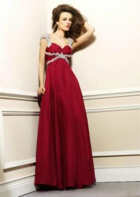 Sherri Hill 3843 Long V-Neck Chiffon Prom Dress