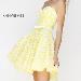 2016 Sweetheart Neck Polka Dot Printed Sequin Short A-Line Homecoming Dresses Custom Yellow White