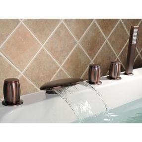 Oil-rubbed Bronze Waterfall Tub Faucet --Faucetsdeal.com 