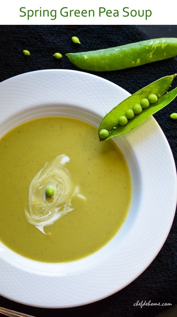 Spring Green Pea Soup - Vegan and Gluten Free Recipe - ChefDeHome.com