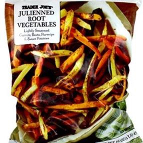 These colorful thinly sliced julienned root vegetables can be used just like French fries but these fries are naturally sweet, nutty dairy free and weight watcher friendly