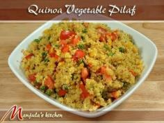 Quinoa Vegetable Pilaf by ManjulasKitchen.com