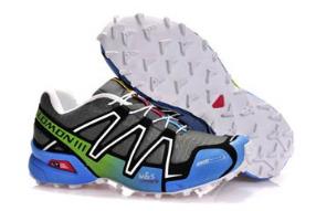 Salomon Mens Shoes Speedcross 3 Athletic Running Sports Outdoor green blue grey black white