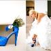 A touch of color, a modern pair of shoes for brides
