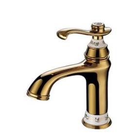 Ti-PVD Finish One Hole Single Handles Bathroom Sink Faucet--Faucetsdeal.com