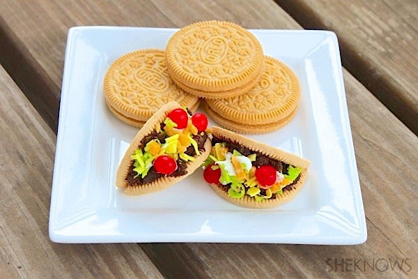 Taco cookies by sheknows.com look so good and you can hardly guess if these are cookies or meaty tacos...