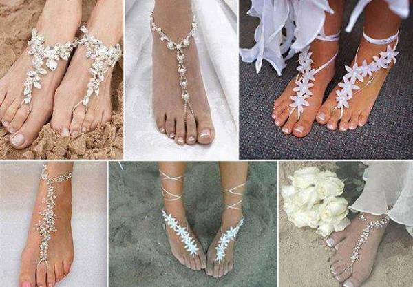 Beach wedding barefoot sandals! - from Different Solutions. Beautiful....