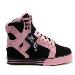 Supra Skytop Pink Black Suede High Top Shoes Womens 