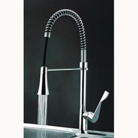 Contemporary Spring Kitchen Faucet with Color Changing LED Light--Faucetsdeal.com