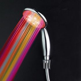 Chrome Finish - Multi-color LED Hand Shower--FaucetSuperDeal.com