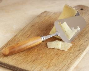 Stainless-Steel Cheese Plane with Olive Wood Handle