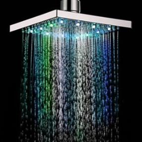 7 Colors Changing LED Contemporary Shower Faucet Head of 8 inch--Faucetsmall.com