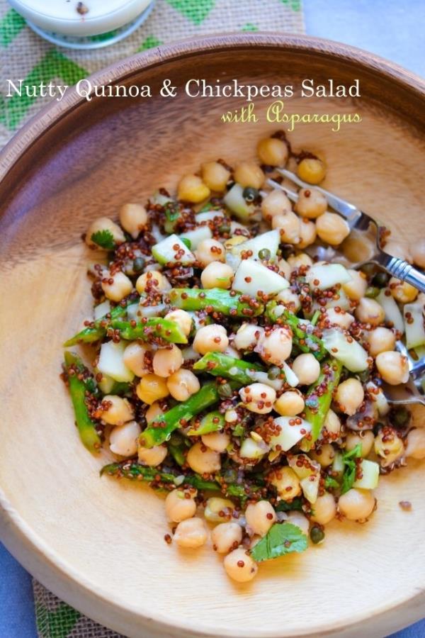 Nutty Quinoa and Chickpeas Salad Recipe - ChefDeHome.com