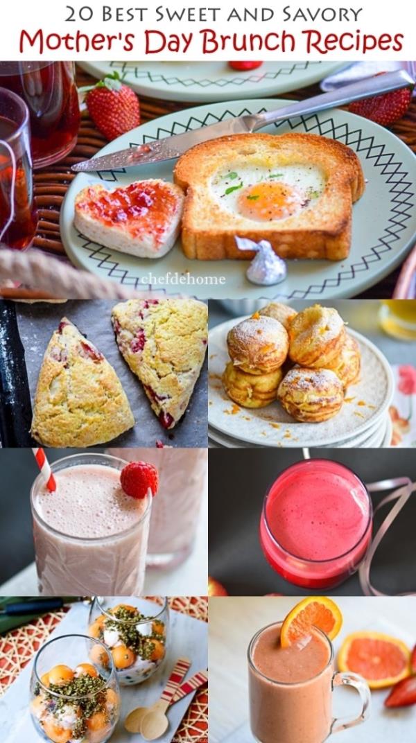 Sweet and Savory Mother's Day Brunch Recipes Meals - ChefDeHome.com