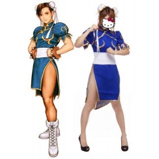 Street Fighter Chun Li Adult Fighting Game Cosplay Costume--CosplayDeal.com