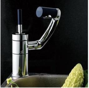 Amazing Chrome Finish Single Hole Mount Cold and Hot Bathroom Sink Faucet--FaucetSuperDeal.com