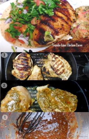 Grilled Tequila-Lime Chicken Tacos, restaurant  style at home!