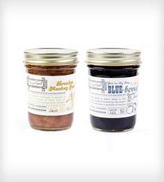 Just like it sounds - Sweet, Boozy, and Scrumdiddlyumptious! This 2 pack includes an 8 oz jar of each Drunken Monkey Jam and My Boy BLUE-berry Bourbon Jam