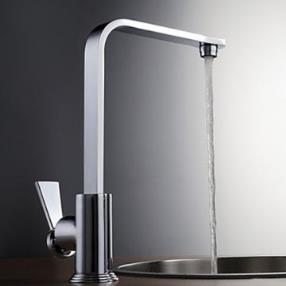 Modern Design Chrome Finish Right Angled Heightening Kitchen Faucet--Faucetsmall.com