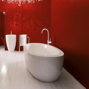 Contemporary Floor Standing Brass (Chrome) Bathtub Faucet  At FaucetsDeal.com