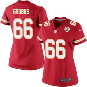 Women's Kansas City Chiefs Nike NFL Elite Ben Grubbs Red #66 Jerseys Home