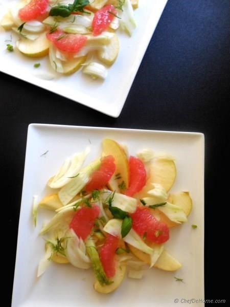 Fennel and Apple Salad with Grapefruit Vinaigrette Recipe - ChefDeHome.com