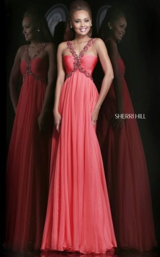 2015 Sherri Hill 11072 Coral Prom Dress Cheap Sale - www.darlingpromgown.com