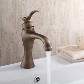 Centerset Antique Brass Bathroom Faucet--Faucetsmall.com