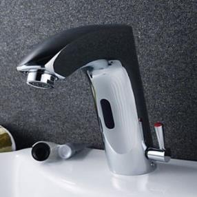 Brass Bathroom Sink Faucet with Automatic Sensor (Hot and Cold)--FaucetSuperDeal.com