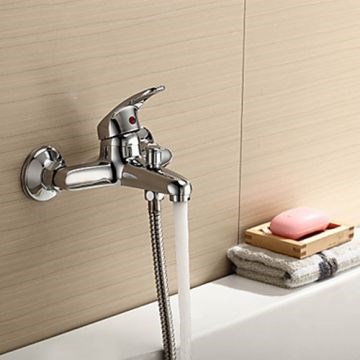 Chrome Finish - Solid Brass Contemporary Bathroom Tub Faucet--Faucetsmall.com