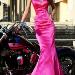 2015 Beaded High-Neck Sherri Hill 32124 Open-Back Sheer Fuchsia Long Bodice Prom Dresses