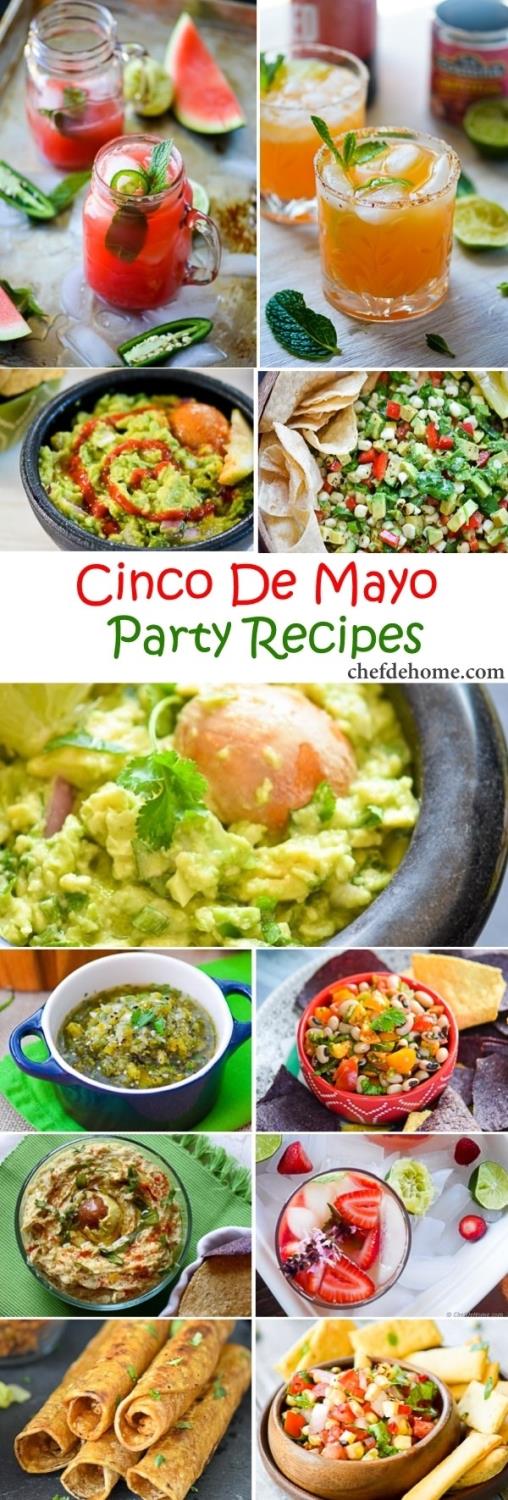 Easy Mexican Fiesta - Cinco De Mayo Party Recipes Meals - ChefDeHome.com