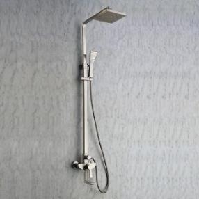 Contemporary Sidespray Brass Nickel Brushed Shower Faucets--Faucetsdeal.com