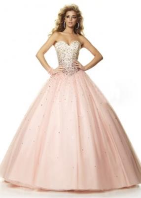 Mori Lee 97051 Stunning Beaded Fitted Ball Gown - www.promgowndiscount.com