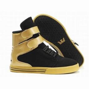 men's supra tk society high top gold black suede shoes