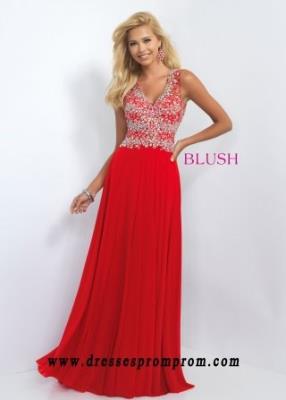 Simple Blush Prom 11108 Lovely Open Back A-Line Evening Gown