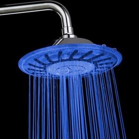 8 Inch Contemporary A Grade ABS Color Changing LED Rain Shower head--FaucetSuperDeal.com