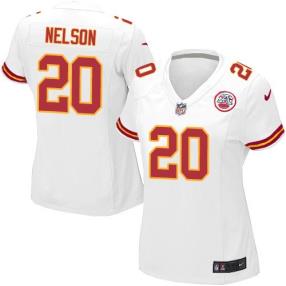 Women's Kansas City Chiefs Nike NFL Elite Steven Nelson White #20 Jerseys Road