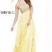  2015 Sherri Hill 3841 Yellow Strapless Long Prom Dress Online Sale