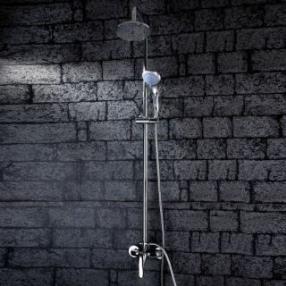 Contemporary Shower Faucet with 6 inch Shower Head and Hand Shower--FaucetSuperDeal.com