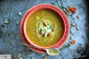 Curried Pumpkin, Chicken and Rice Soup